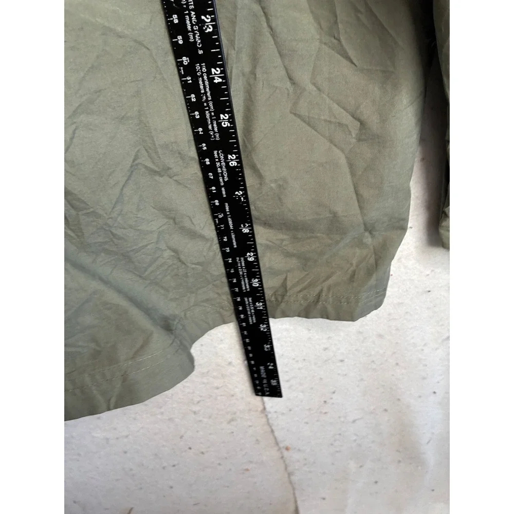 Eddie Bauer Mens Field Jacket Olive Green Utility Full Zip Mesh Lined Large